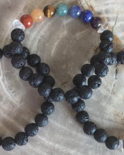 Aromatherapy Chakra Diffuser Bracelet with Genuine Gemstones!
