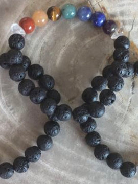 Aromatherapy Chakra Diffuser Bracelet with Genuine Gemstones!